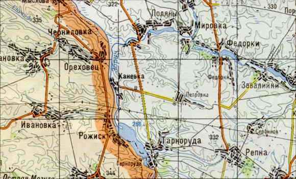 segment of map
