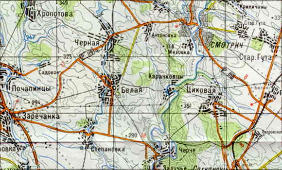segment of map